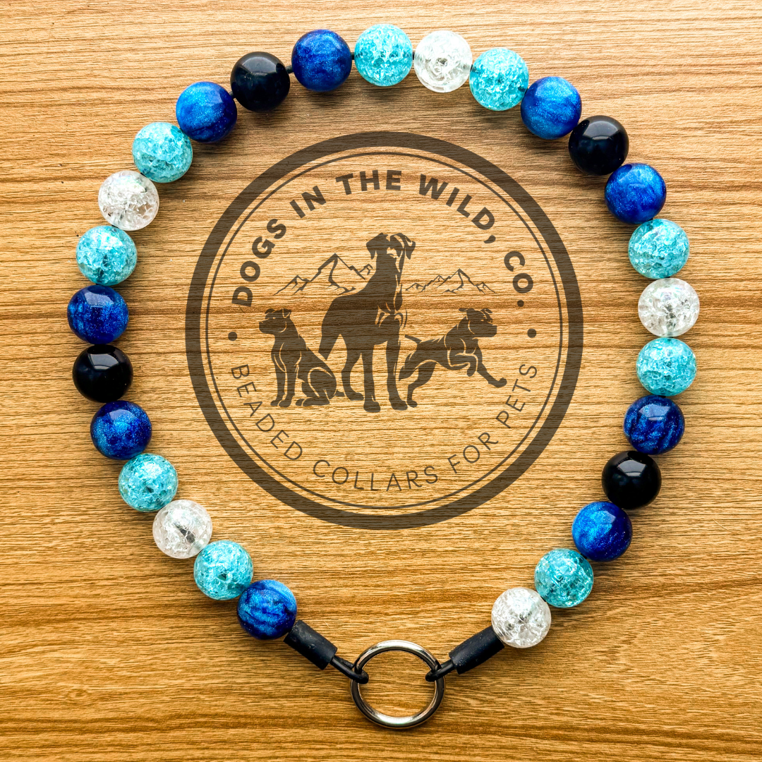 Blue Agate Beaded Collar
