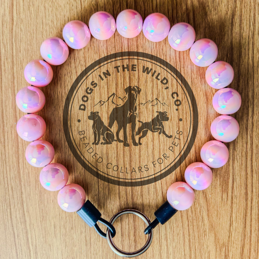 Coral Pink Beaded Collar (16mm)