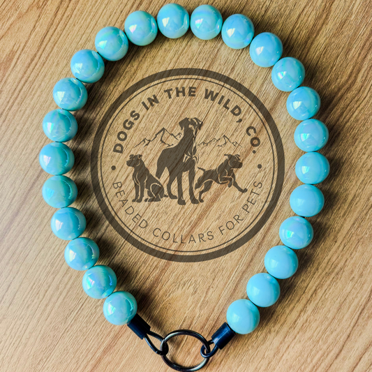 Coral Blue Beaded Collar