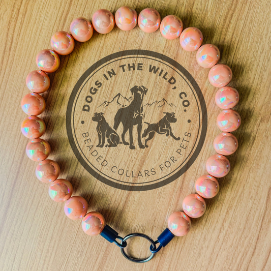 Coral Peach Beaded Collar