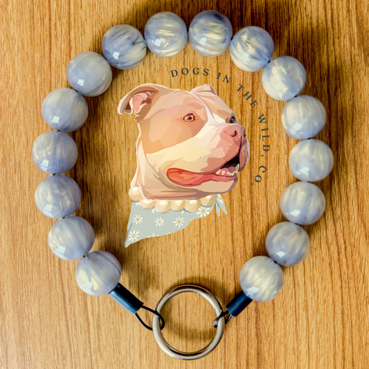 Collar de cuentas de aguas grises